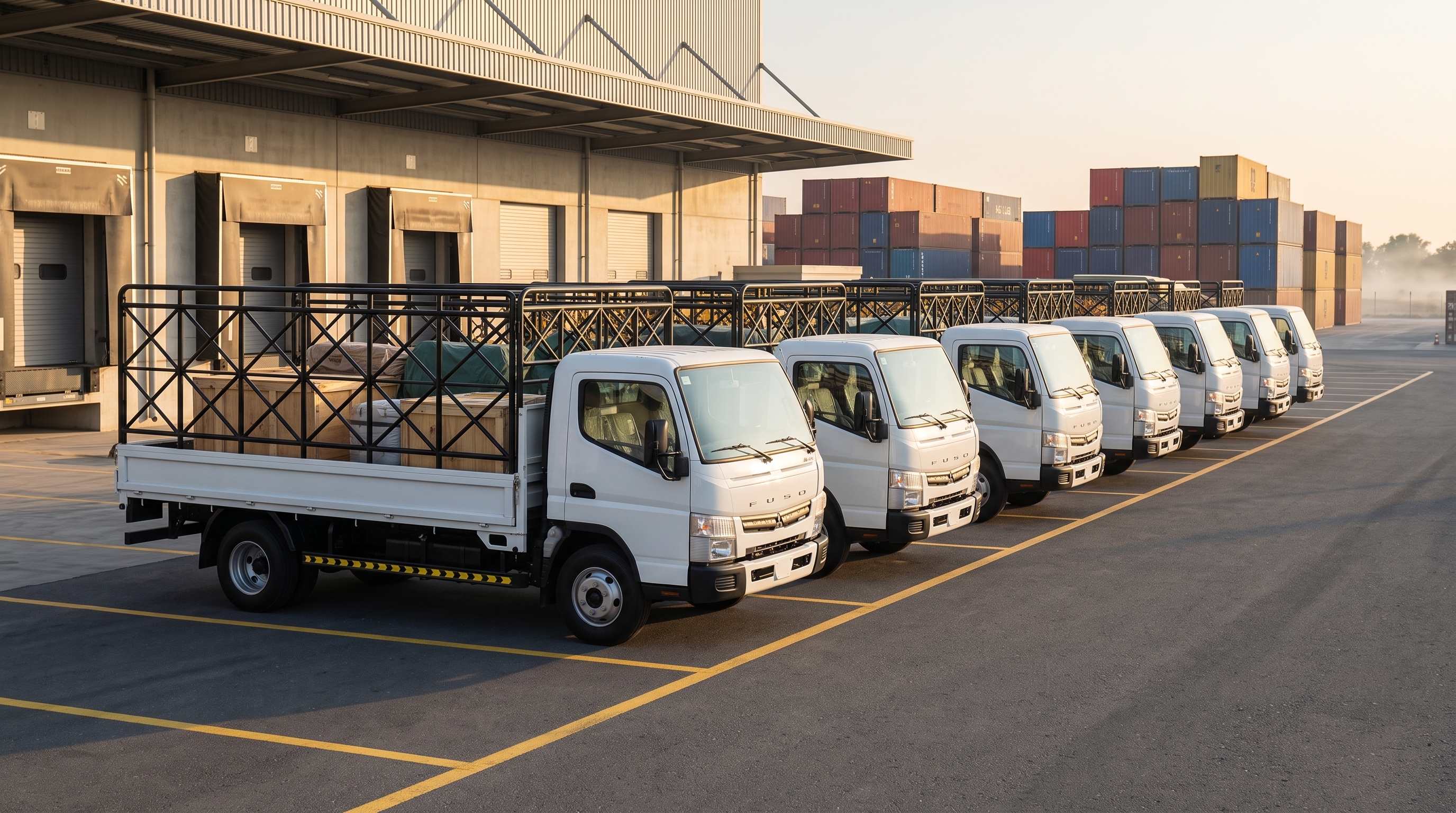 Logistics truck loaded for delivery